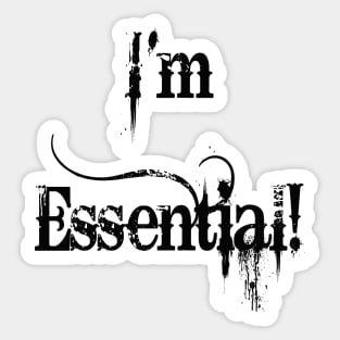 Essential (black) Sticker